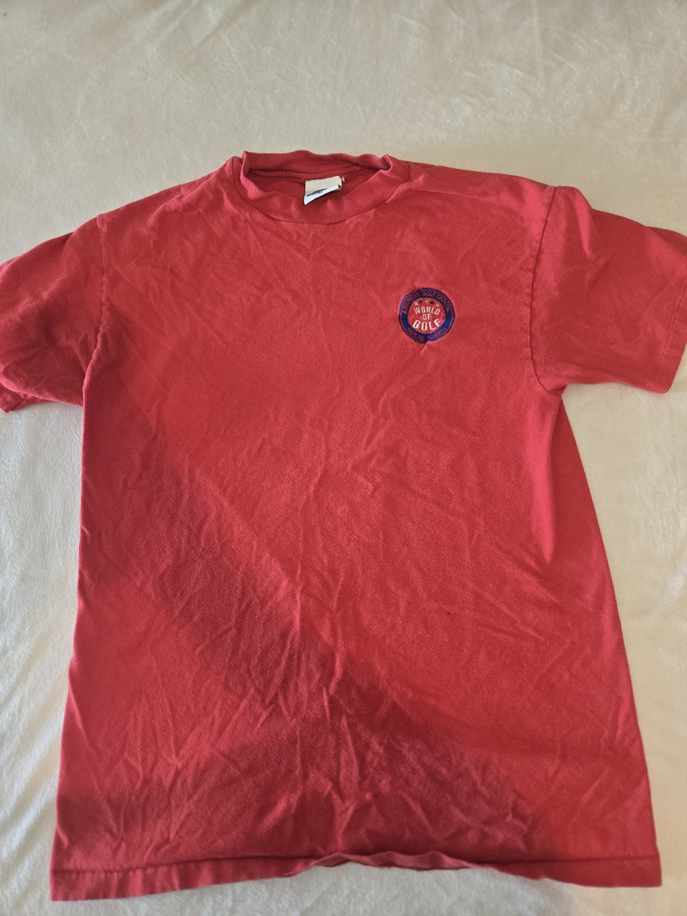 Somers American world of golf Red Short Sleeve Tee with Small Chest Patch